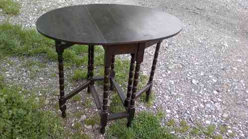 Antiker englischer Ovaler Gateleg Edwardian Tisch Eiche