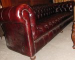 Chesterfield-Couch 4-Sitzer weinrot