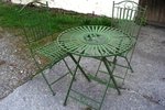 Grüne Gartentisch Gruppe Tisch und 2 Stühle