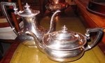 Silverplated Tee- und Kaffekanne England orginal um 1910