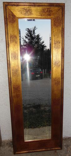 Holzrahmen-Spiegel silberfarben und goldfarben 162 x 60 cm